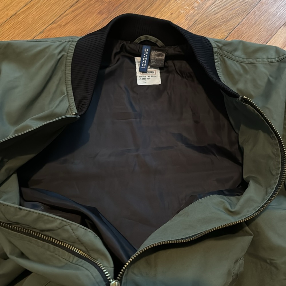 Men Divided Green Jacket Large Euc - image 4